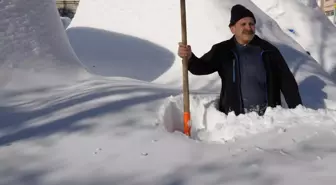 İlçe kara gömüldü! Vatandaşlar arabasını bulamıyor