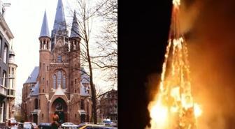 Amsterdam'daki 150 yıllık kilise alevlere teslim oldu