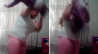 1 yaşındaki bebeğe anne şiddeti kamerada