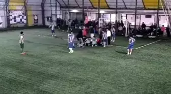 Köy ligi turnuvasında yürekler ağza geldi, saniyelerle kurtarıldı