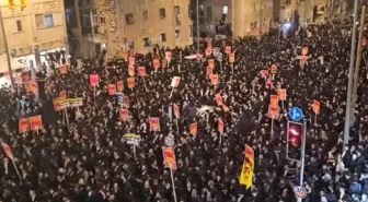 Burası İran değil İsrail! Binlerce Haredi Yahudisi soluğu sokakta aldı