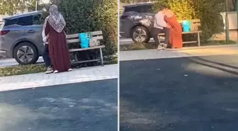 Sokak ortasında rezil görüntü! Kimseye aldırış etmediler