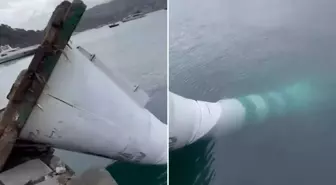 İstanbul'da şiddeti fırtına deniz fenerini devirdi