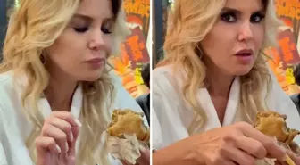 Gülben Ergen yemek yerken böyle kendinden geçti