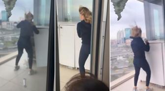 Zeynep Yılmaz korku dolu anlar yaşadı! Fırtınanın orasında böyle kaldı