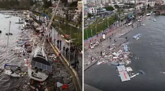Megakenti sarsan fırtınadan geriye bu görüntüler kaldı