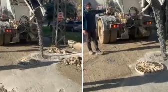 Kanalizasyona çimento döken firmaya 213 bin lira ceza