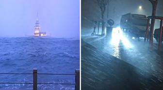İstanbul'da kuvvetli yağmur ve şiddetli rüzgar etkili oldu