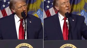 Trump, Detroit'te Biden'in öksürmesini taklit etti