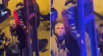 İstanbul'un göbeğinde kendini direğe astı