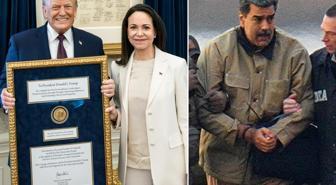 Machado kendisine verilen Nobel Barış ödülünü Trump'a sundu