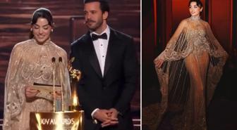 Hande Erçel Suudi Arabistan'daki ödül töreninde Arapça konuştu