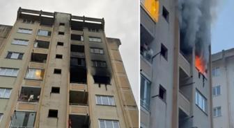 Evini ateşe verdi, babasıyla birlikte mahsur kaldı