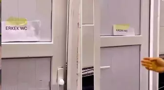 Sağlık ocağı tuvaletinde mahremiyet unutuldu: Birisi diğer tarafa bakarsa ne olacak?