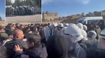 DEM Parti grup toplantısı sonrası ortalık karıştı! Polise taş atıldı, arbede çıktı