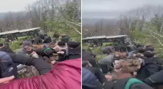 Kocaeli'nde can pazarı! Belediye otobüsü şarampole yuvarlandı, çok sayıda yaralı var