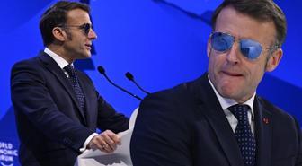 Macron Davos'ta neden güneş gözlüğü taktı? Saraydan açıklama geldi
