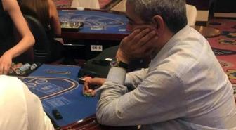 MHP Aydın İl Başkanı Haluk Alıcık kumar masasında