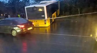 Arnavutköy'de içinde yolcuların bulunduğu İETT otobüsü ormanlık alana uçtu, faciadan dönüldü