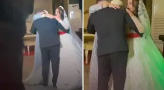 Dans boyunca damada sarıldı! Gelinin tepkisini görmeniz lazım