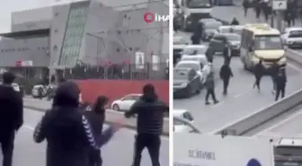 İstanbul'un göbeğinde olay! Maç bitti, taş ve sopalar havada uçuştu