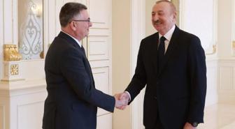 İlham Aliyev, İsrail Dışişleri Bakanı Gideon Saar'ı kabul etti