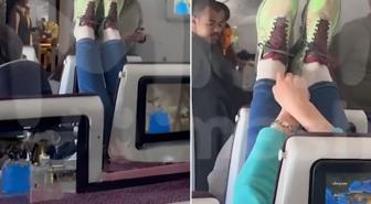 Uçakta gergin anlar! Koltuğunu indiren yolcudan intikamı böyle aldı