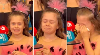 Babasını kaybeden minik oyuncu Damla Çolak galada gözyaşlarına boğuldu