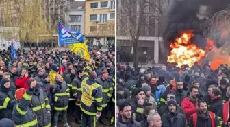 Fransa'da itfaiyecilerle polisler karşı karşıya geldi! Arbede çıktı