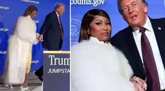 Trump ve dünyaca ünlü rapçi Nicki Minaj'dan el ele görüntü