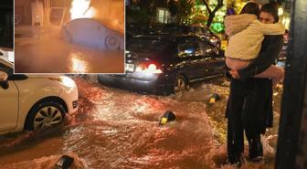 3 il felaketi yaşadı! Otomobil yandı, sele kapılanlar var