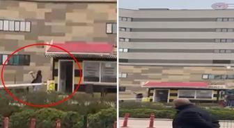 Taksiye alınmayınca çığırından çıktı! O anlar kameralarda