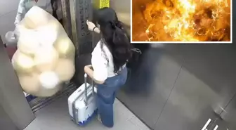 Asansöre biner binmez balonlar patladı