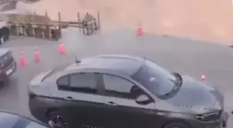 Zemin çökmesi sonucu benzin istasyonu yerin altına gömüldü