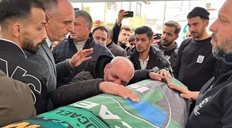Tribünden düşerek ölen Harda Kaçmaz toprağa verildi! Babasının feryatları yürekleri dağladı