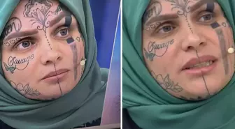 Dövmeleri, katıldığı programa damga vurdu