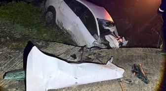 Korkunç kaza! Şarampole yuvarlanan araçtaki 2 kişi hayatını kaybetti