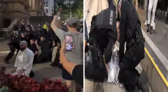 Avustralya'da Filistin destekçisi protestocu, polis tarafından yerde defalarca yumruklandı