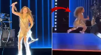 Dünyaca ünlü şarkıcıdan korkutan kaza! Dengesini kaybedip yere düştü