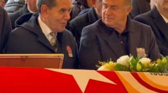 Fatih Terim ve Dursun Özbek, Candemir Berkman'ın cenazesinde bir araya geldi