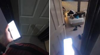 Evine sipariş götürdüğü kadını kayda alıp paylaştı: Giydiği şey giydiği bölgeyi kapatmamış