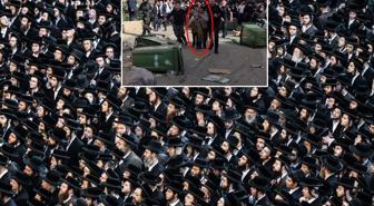 İsrail fena karıştı! 2 kadın polisi kalabalık Haredi grubun elinden zor aldılar