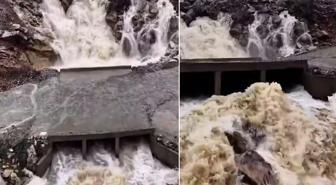 Dağ patladı içinden şelale çıktı