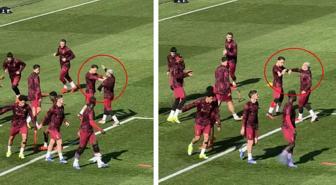 Galatasaray antrenmanında tartışma yaratan görüntüler! Yorum sizin