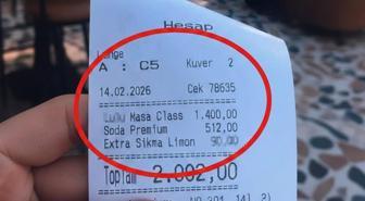 İstanbul'da 'Pes' dedirten hesap pusulası, ekstra limon suyu için için 90 TL istendi