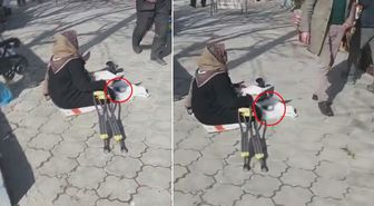 Dilencinin önündeki gören küçük dilini yuttu: Vergi mükellefidir yani