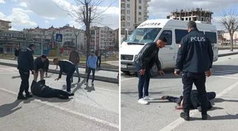 Minibüsün çarptığı yaya 32 metre ileriye fırladı