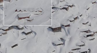 Kutuplar değil Karadeniz! Kar evleri yuttu