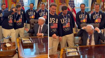 Trump, Kış Olimpiyatları'nda altın madalya kazanan takımını kabul etti
