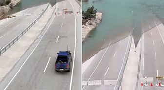 Türkiye'nin en işlek yollarından! Bir yerden sonra deniz başlıyor